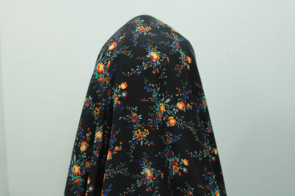 Tissu crêpe de chine 100% soie - imprimé fleuri - photo 4/5 | So Tissus