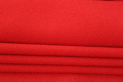 Tissu crêpe - rouge braise - photo 3/4 | So Tissus