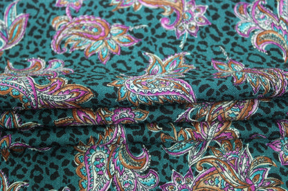 Tissu crêpe viscose - imprimé cachemire - photo 3/6 | So Tissus