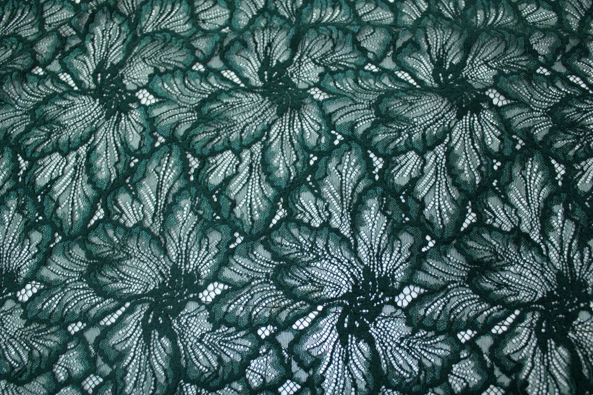 Tissu dentelle - vert sapin - photo 4/5 | So Tissus