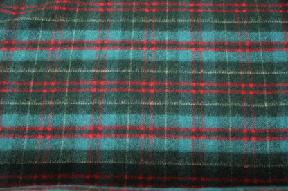 Tissu laine mohair - à carreaux - ton bleu vert canard - photo 4/5 | So Tissus