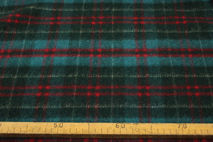 Tissu laine mohair - à carreaux - ton bleu vert canard - photo 5/5 | So Tissus