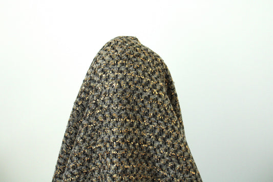 Tissu tweed de laine - ton marron - photo 2/4 | So Tissus