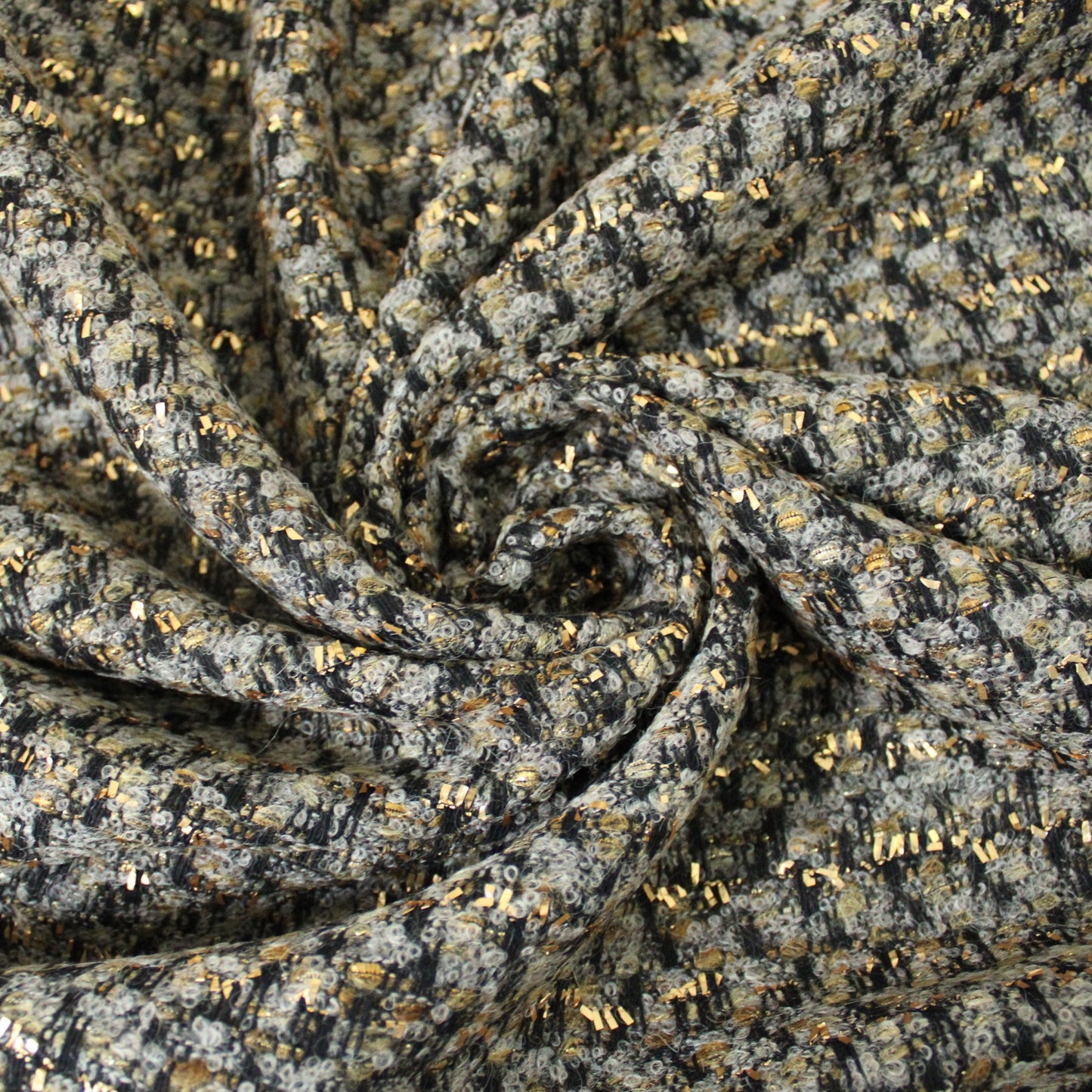 Tissu tweed de laine - ton marron - photo 1/4 | So Tissus