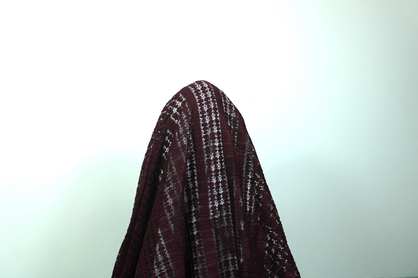 Tissu dentelle plissé - bordeaux - photo 3/5 | So Tissus
