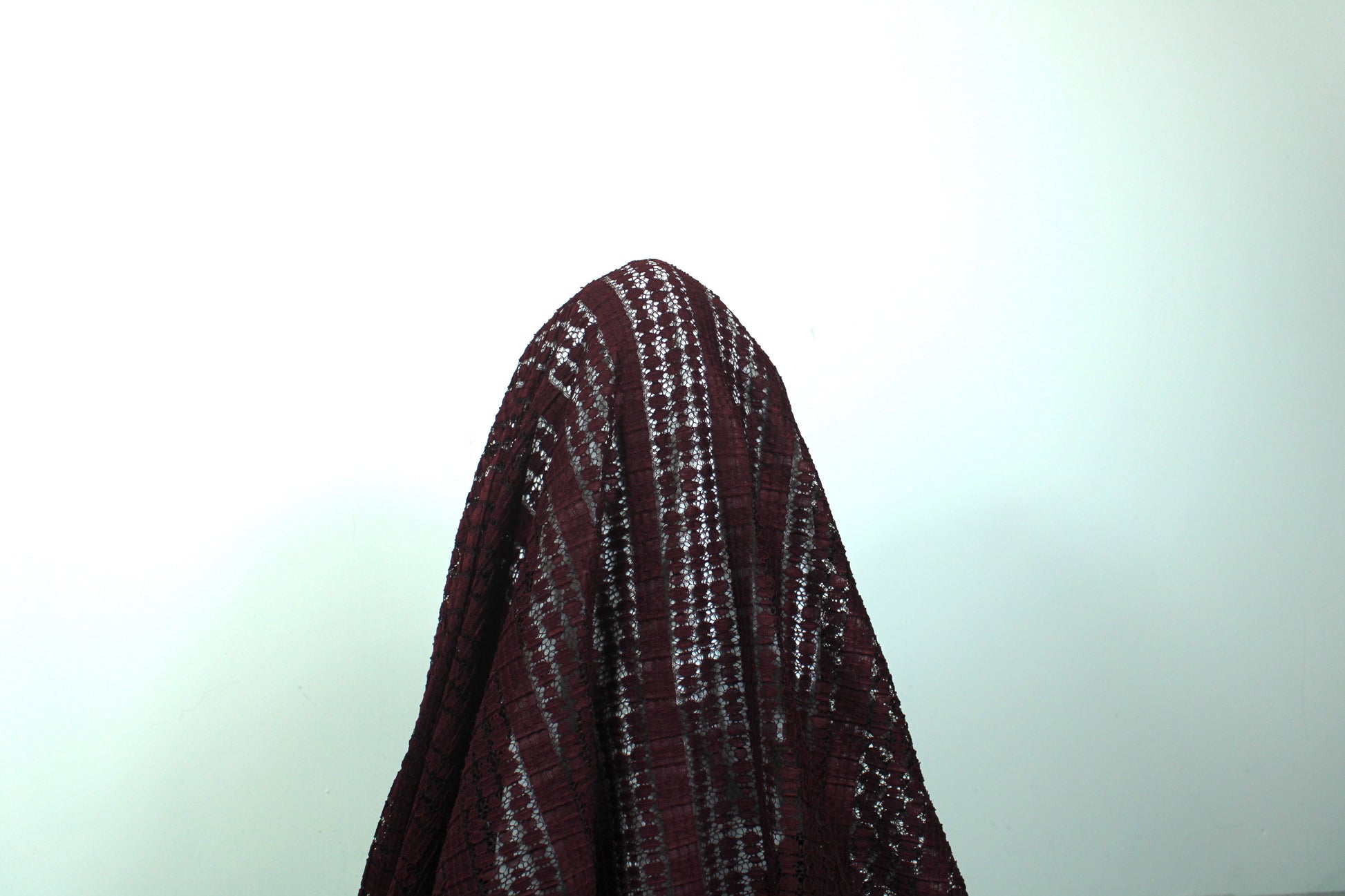 Tissu dentelle plissé - bordeaux - photo 3/5 | So Tissus