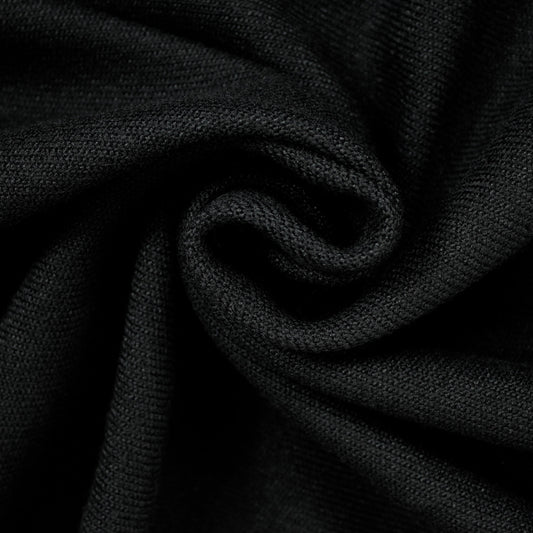 Tissu twill de laine épais- noir - photo 1/3 | So Tissus