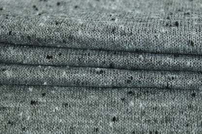 Tissu maille moucheté - gris et argent - photo 2/4 | So Tissus