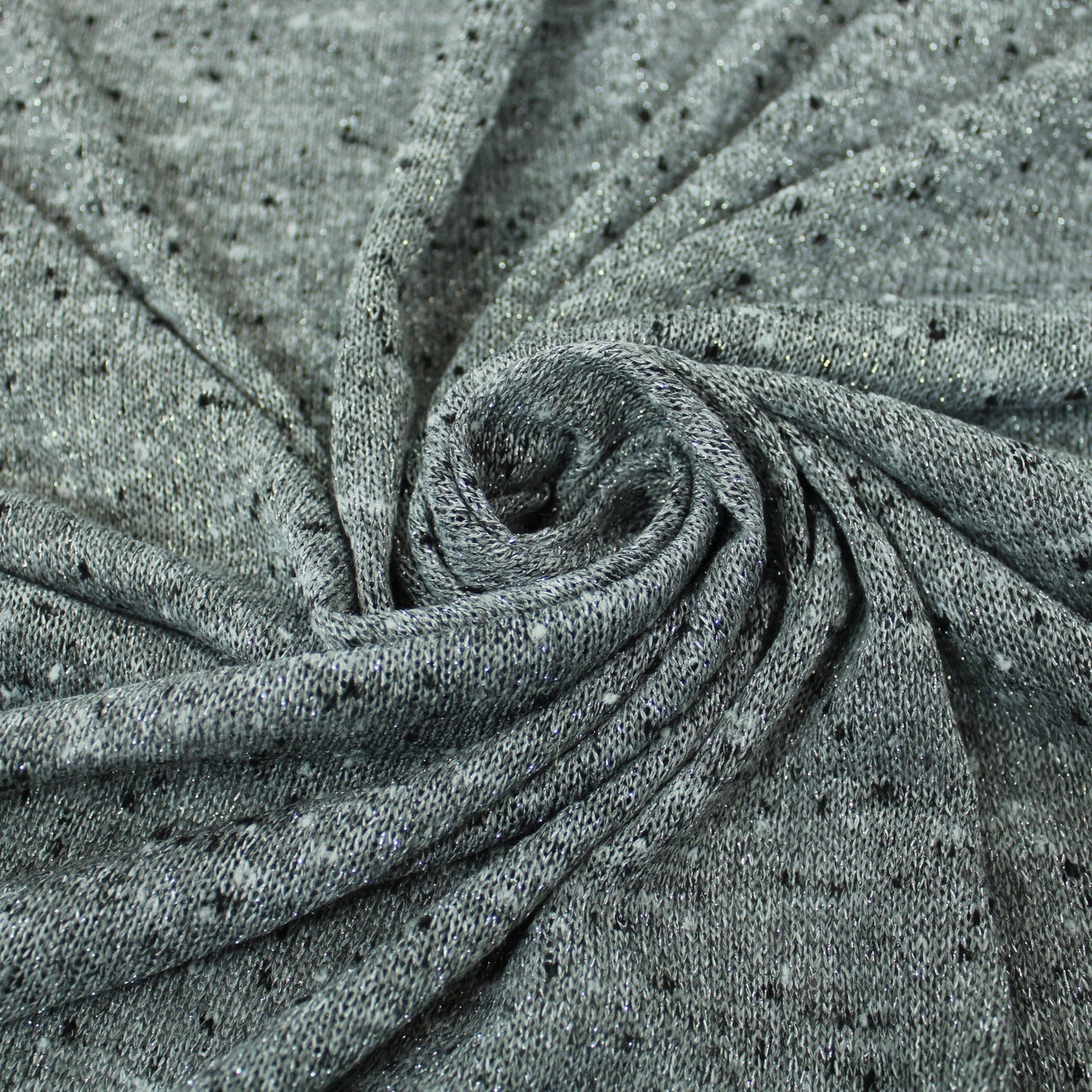 Tissu maille moucheté - gris et argent - photo 1/4 | So Tissus