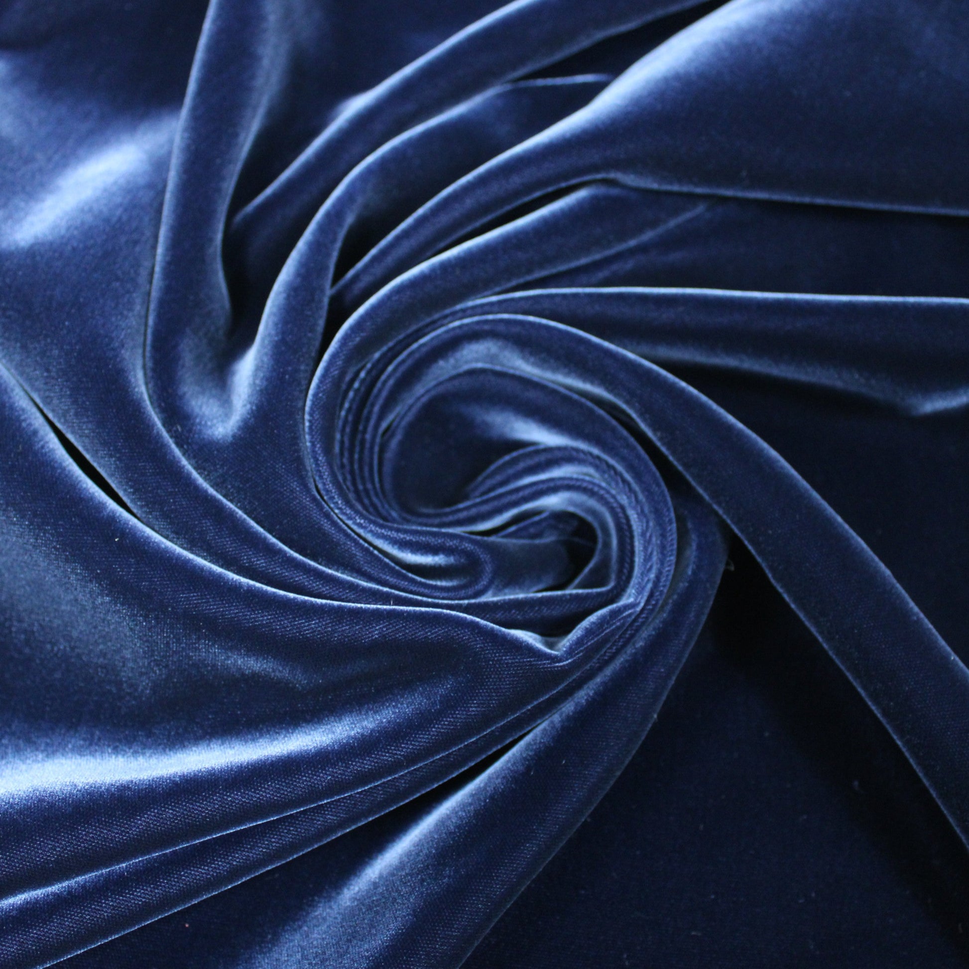 Tissu velours lisse - bleu nuit - photo 1/3 | So Tissus