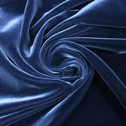 Tissu velours lisse - bleu nuit - photo 1/3 | So Tissus