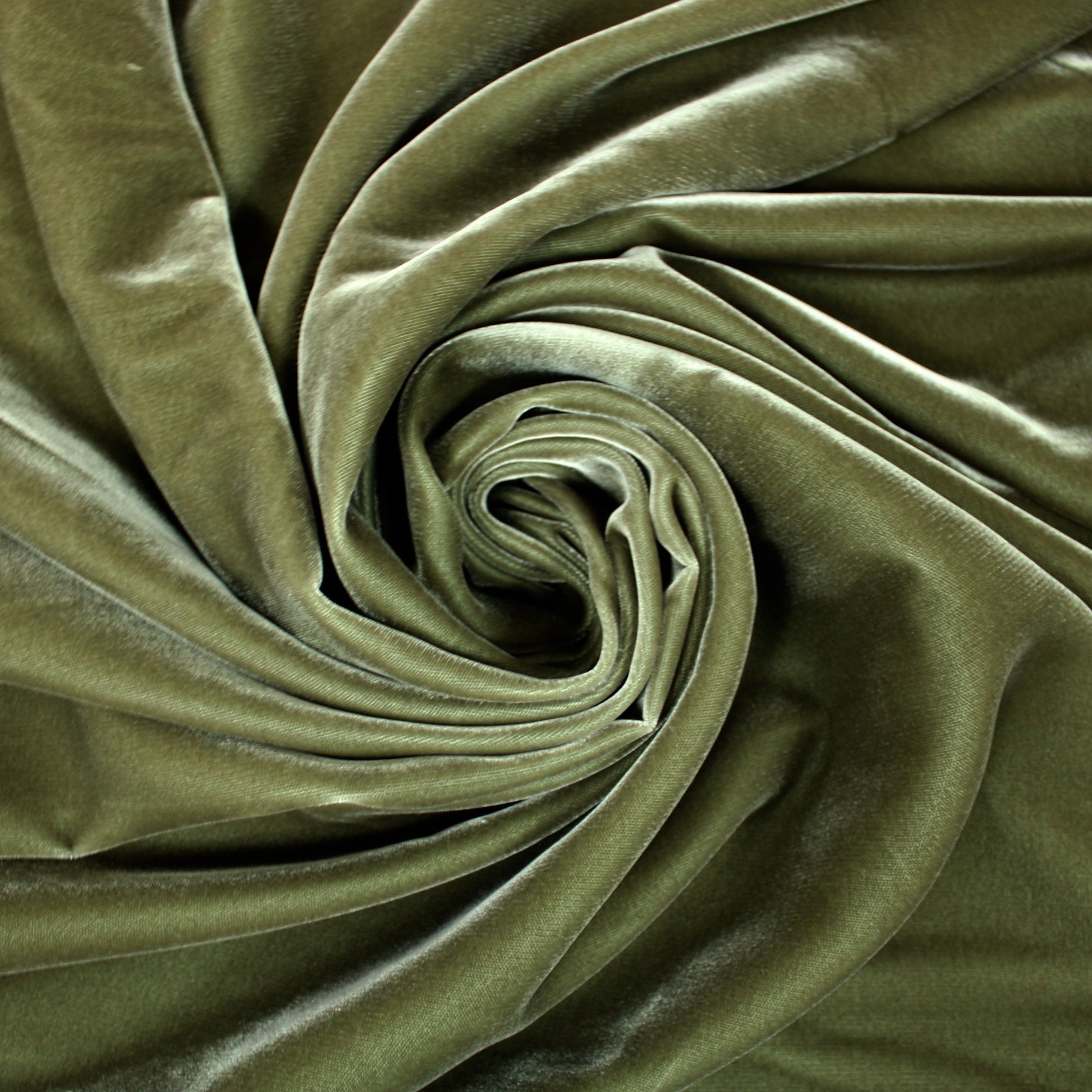 Tissu velours lisse - gris vert - photo 1/3 | So Tissus