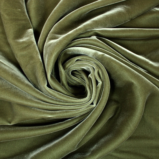 Tissu velours lisse - gris vert - photo 1/3 | So Tissus