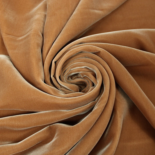 Tissu velours lisse - terracotta clair - photo 1/3 | So Tissus