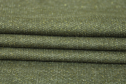 Tissu molleton fin - kaki et doré - photo 2/3 | So Tissus