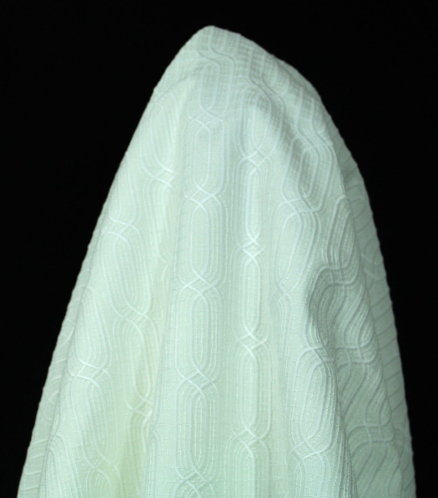 Tissu brocart motif géométrique - blanc irisée - photo 3/3 | So Tissus