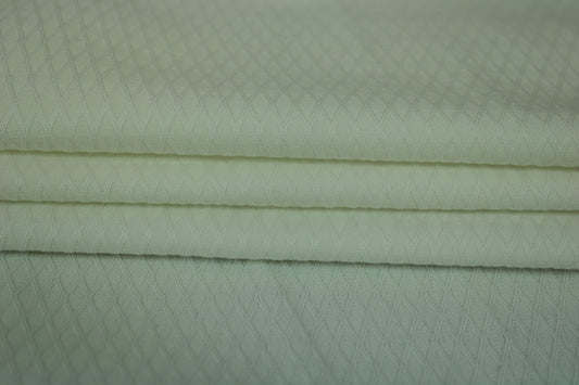 Tissu popeline de coton alvéolé - blanc - photo 2/4 | So Tissus
