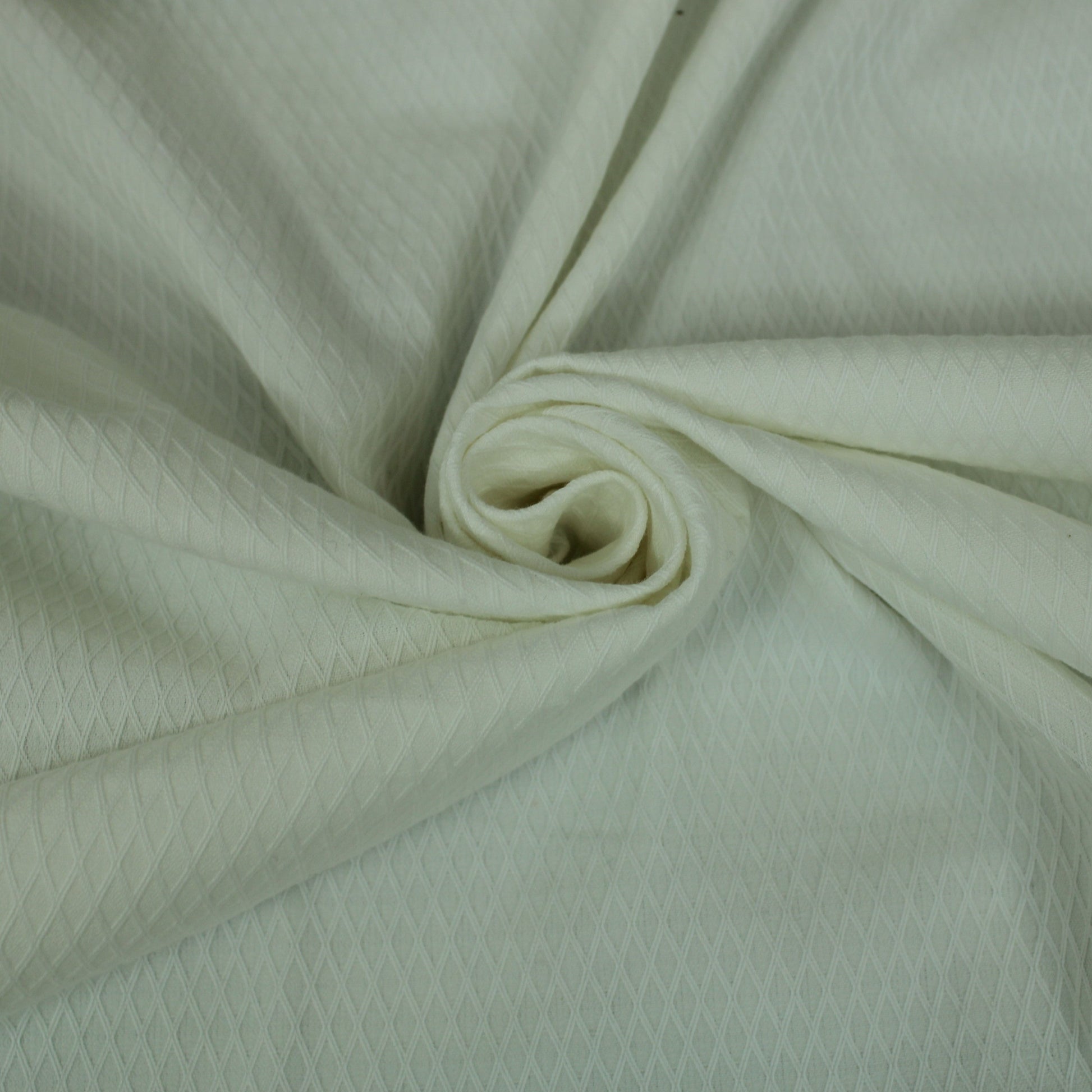 Tissu popeline de coton alvéolé - blanc - photo 1/4 | So Tissus