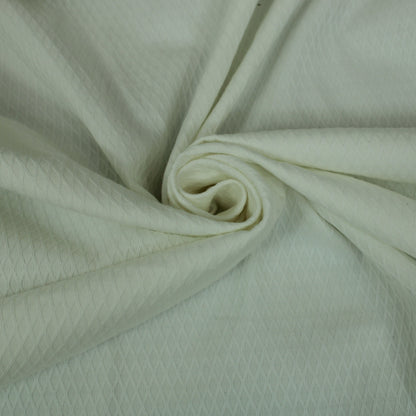 Tissu popeline de coton alvéolé - blanc - photo 1/4 | So Tissus