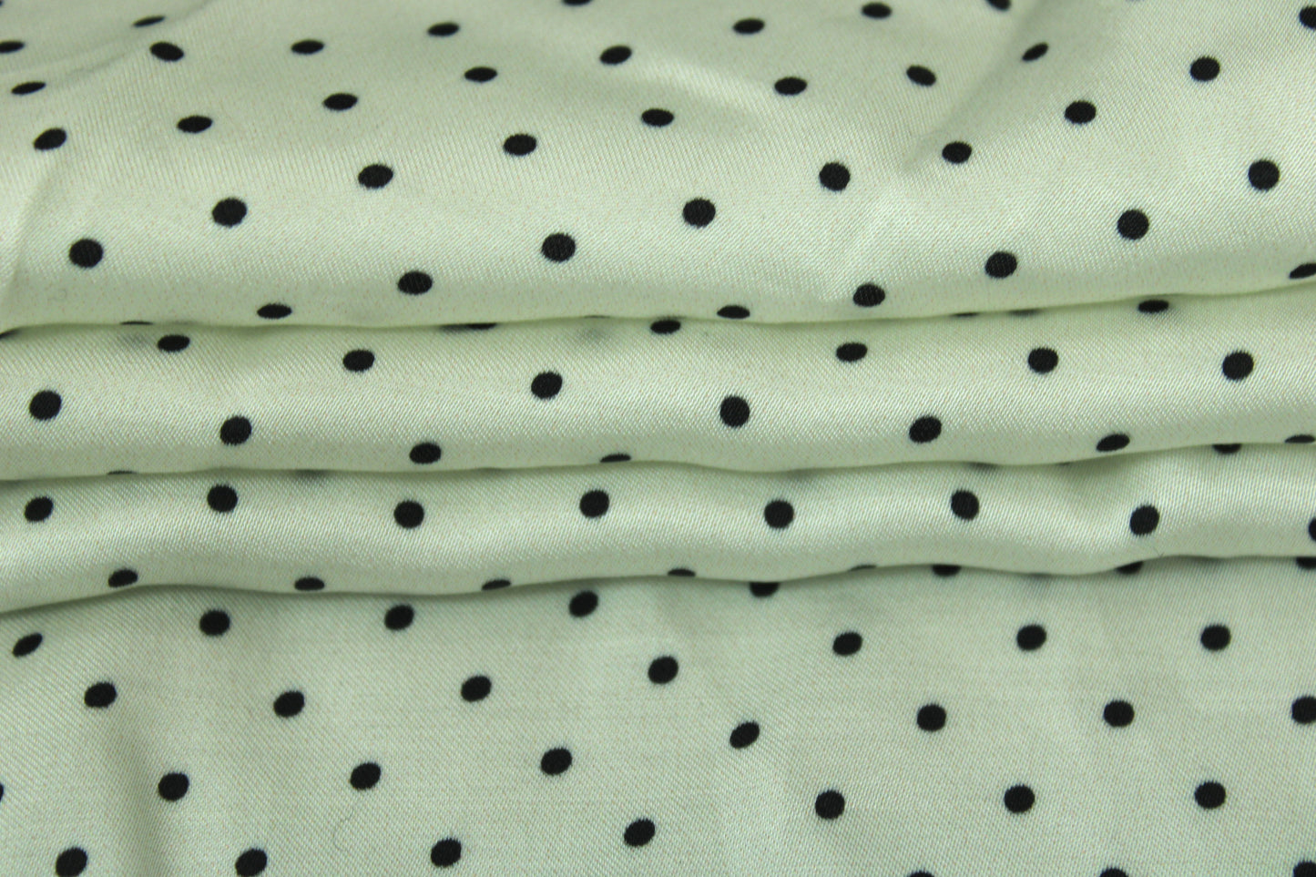 Tissu satin de viscose - à pois - écru et noir - photo 2/5 | So Tissus