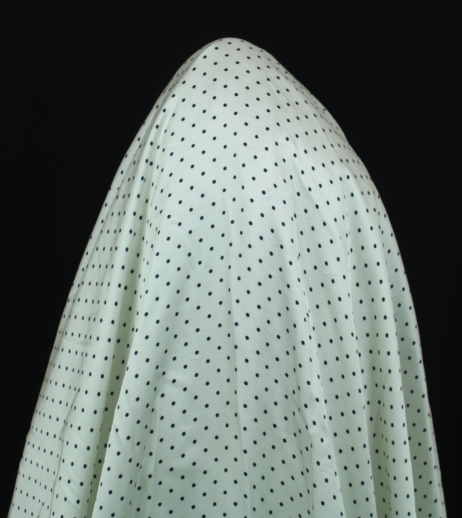 Tissu satin de viscose - à pois - écru et noir - photo 3/5 | So Tissus