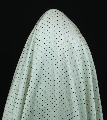 Tissu satin de viscose - à pois - écru et noir - photo 3/5 | So Tissus