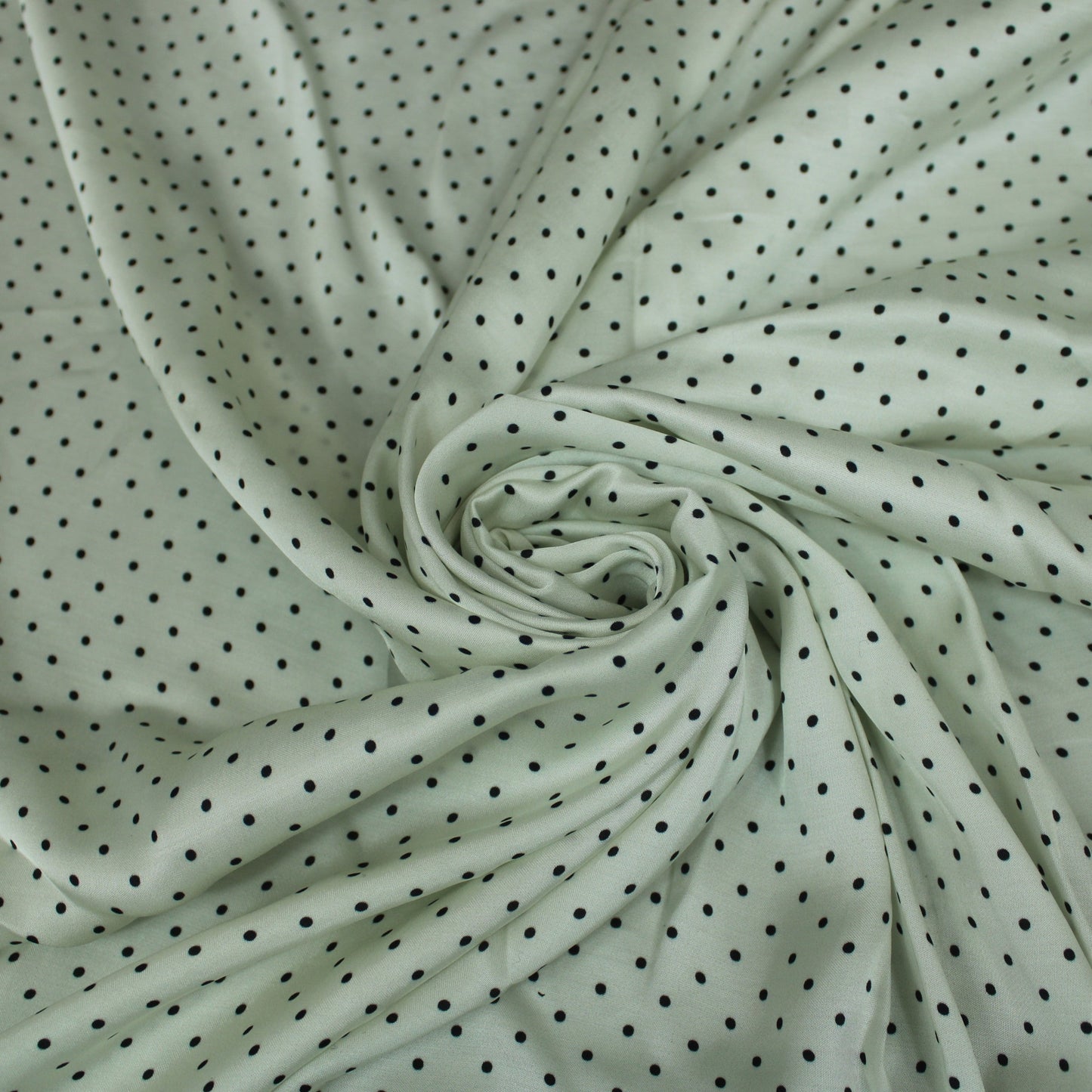 Tissu satin de viscose - à pois - écru et noir - photo 1/5 | So Tissus