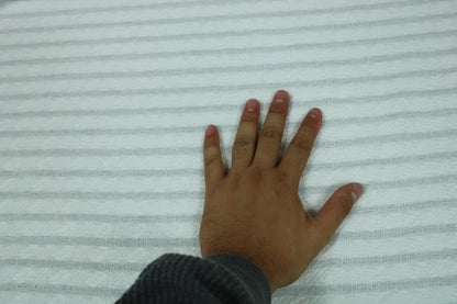 Tissu tweed à rayures - ton sur ton - blanc - photo 4/4 | So Tissus