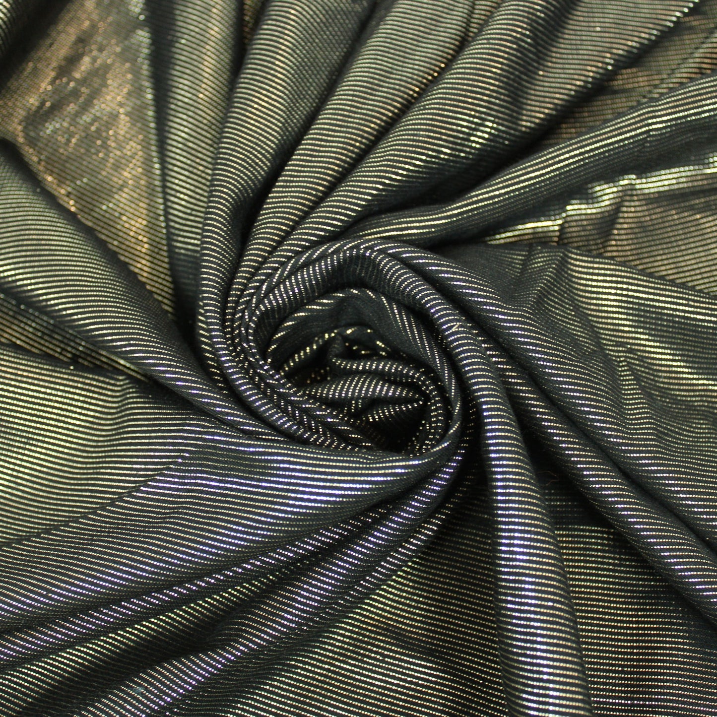 Tissu viscose - à rayures - noir et doré - photo 1/4 | So Tissus