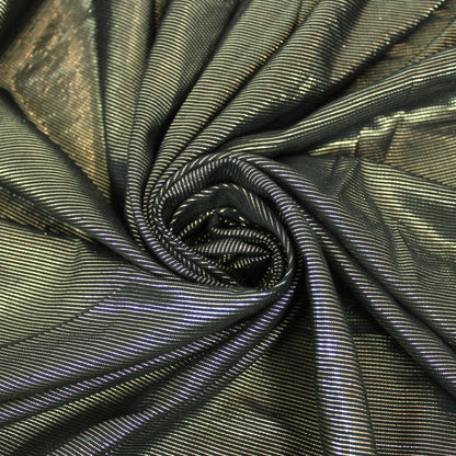 Tissu viscose - à rayures - noir et doré - photo 1/4 | So Tissus