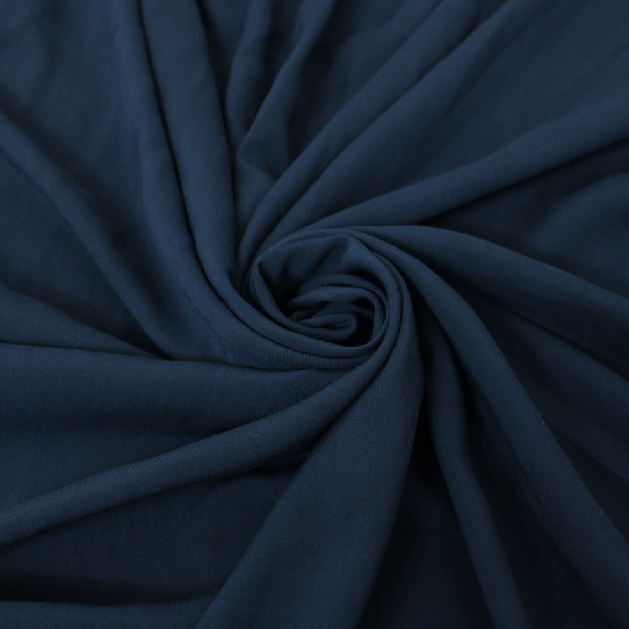 Tissu voile de viscose - bleu marine
