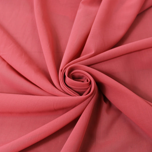 Tissu voile de coton - corail - photo 1/3 | So Tissus