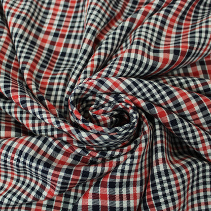 Tissu viscose - à carreaux - rouge, blanc et bleu - photo 1/4 | So Tissus