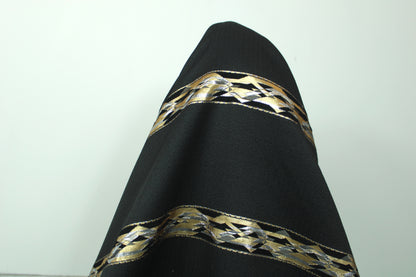 Tissu brocart imprimé rayures - doré et argenté - photo 3/5 | So Tissus