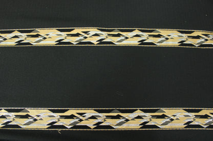 Tissu brocart imprimé rayures - doré et argenté - photo 4/5 | So Tissus