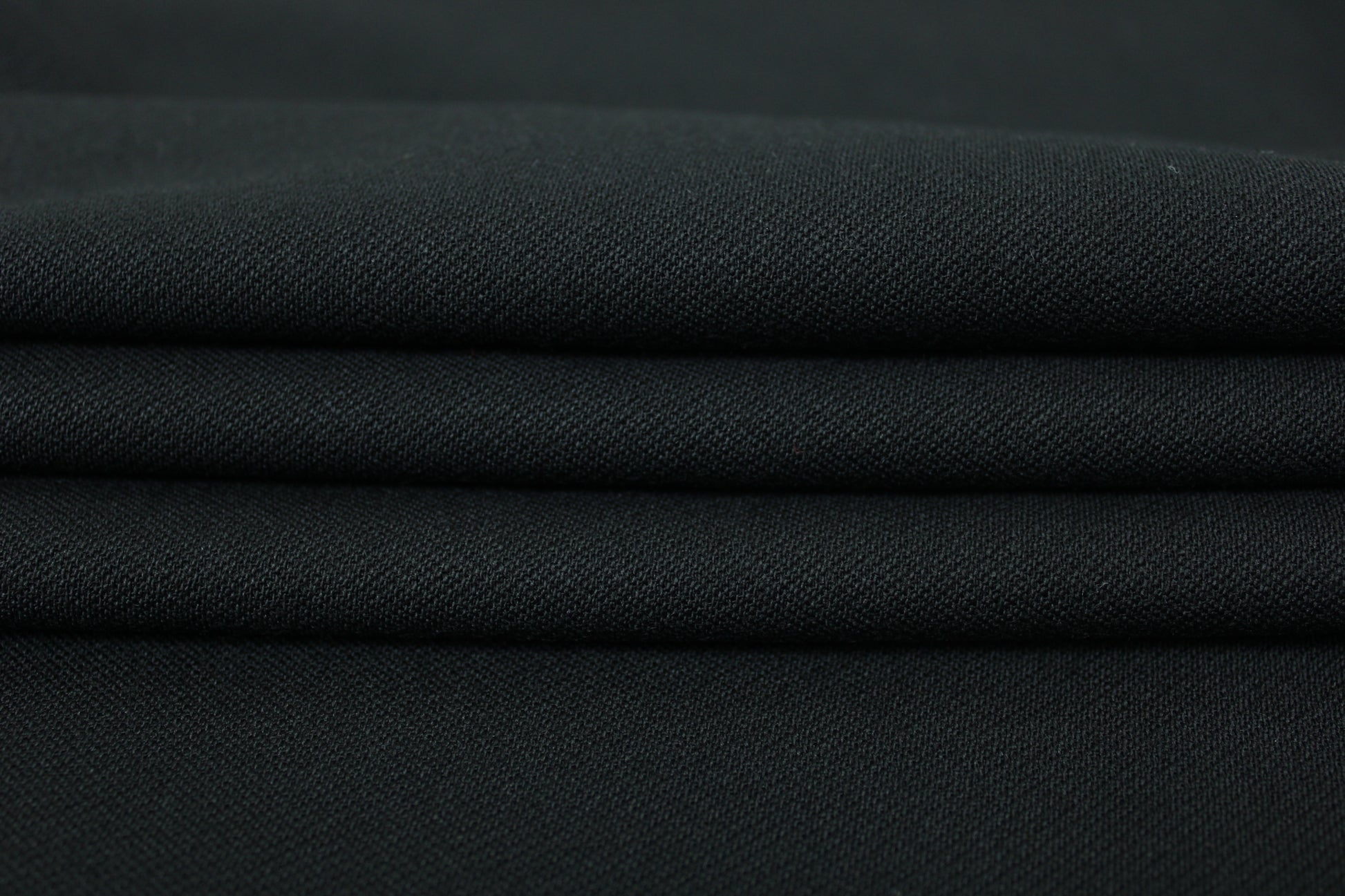 Tissu twill de laine - noir - photo 2/3 | So Tissus