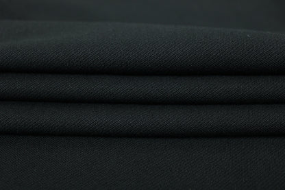 Tissu twill de laine - noir - photo 2/3 | So Tissus