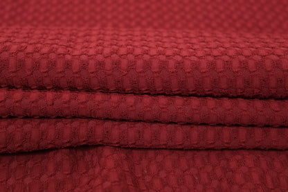 Tissu crêpe gaufré - bordeaux - photo 2/3 | So Tissus