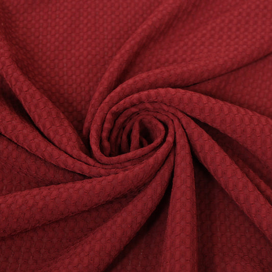 Tissu crêpe gaufré - bordeaux - photo 1/3 | So Tissus