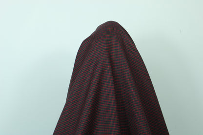 Tissu crêpe de laine - pieds de poule - ton rouge - photo 3/5 | So Tissus