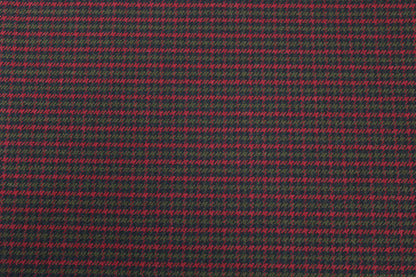 Tissu crêpe de laine - pieds de poule - ton rouge - photo 4/5 | So Tissus