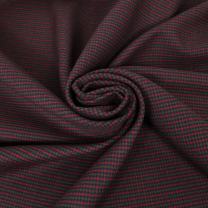 Tissu crêpe de laine - pieds de poule - ton rouge - photo 1/5 | So Tissus