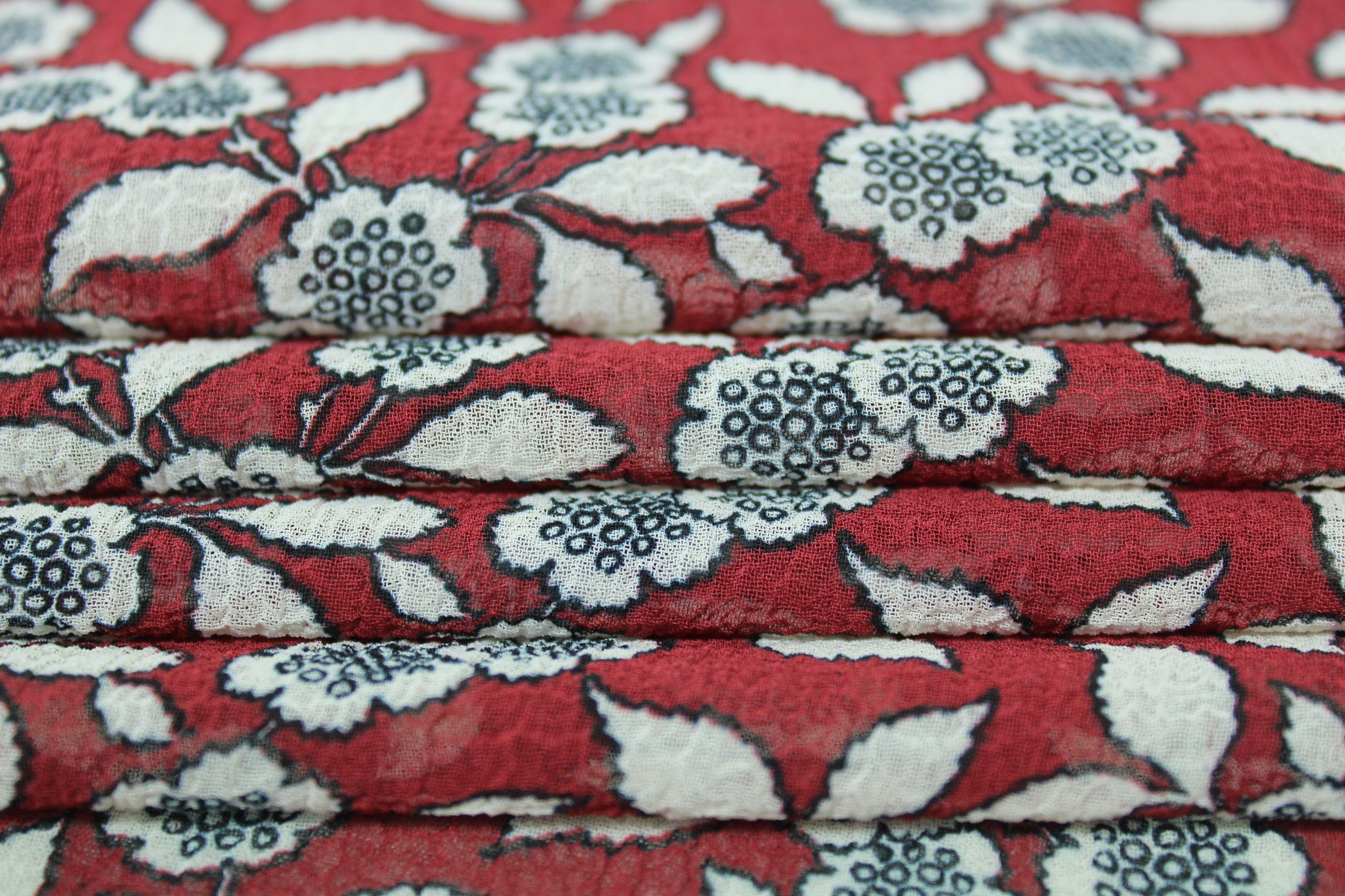 Tissu crépon - imprimé fleuri - photo 2/5 | So Tissus