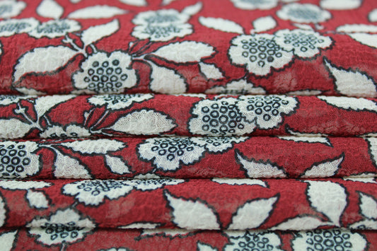 Tissu crépon - imprimé fleuri - photo 2/5 | So Tissus