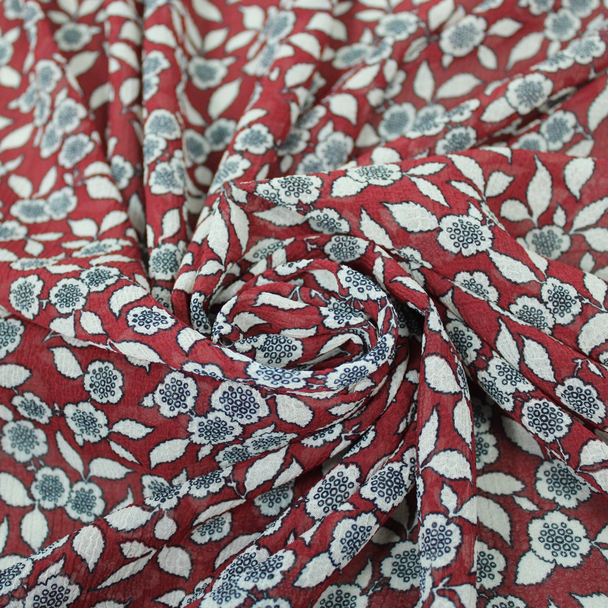 Tissu crépon - imprimé fleuri - photo 1/5 | So Tissus