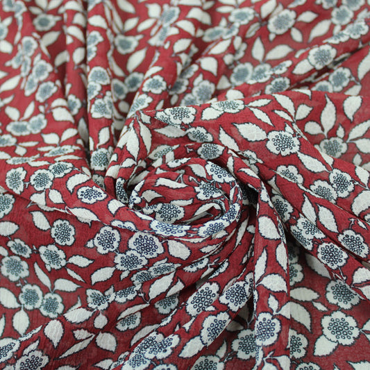 Tissu crépon - imprimé fleuri - photo 1/5 | So Tissus