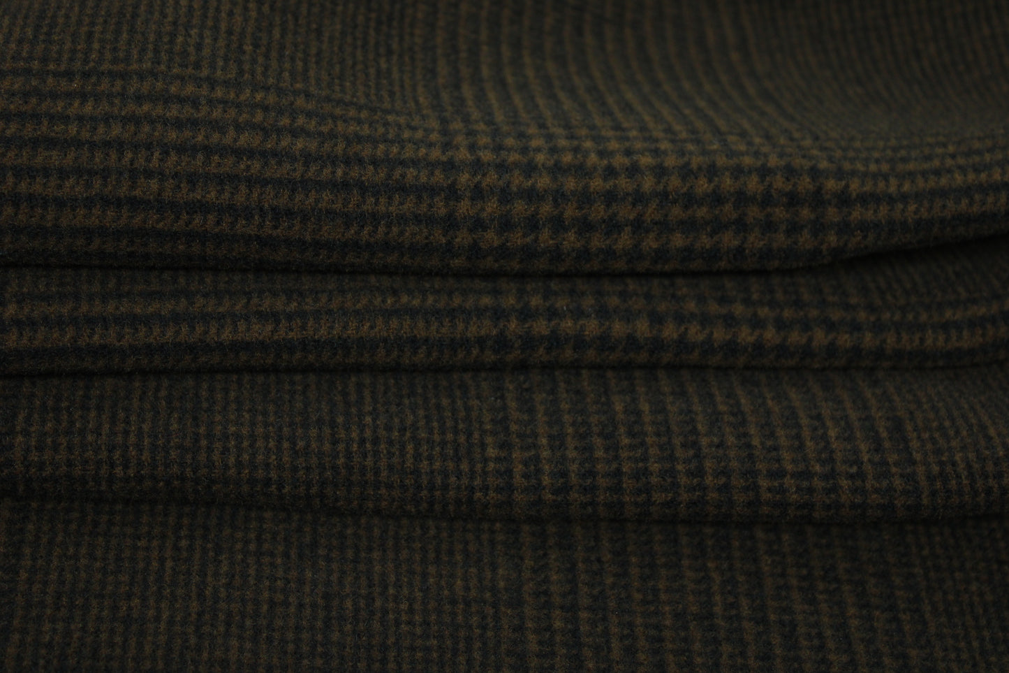 Tissu drap de laine - à carreaux - marron et noir - photo 2/5 | So Tissus