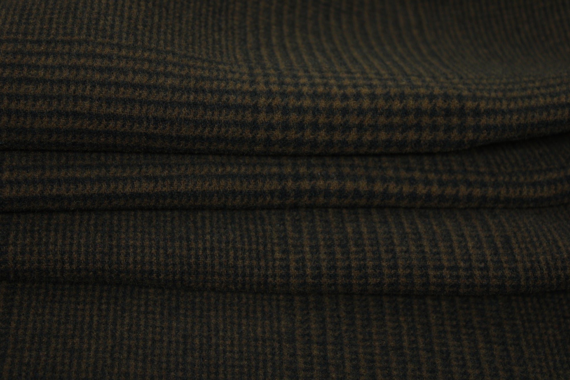 Tissu drap de laine - à carreaux - marron et noir - photo 2/5 | So Tissus