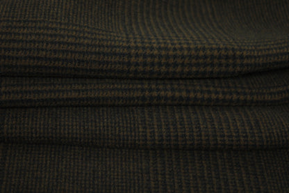 Tissu drap de laine - à carreaux - marron et noir - photo 2/5 | So Tissus