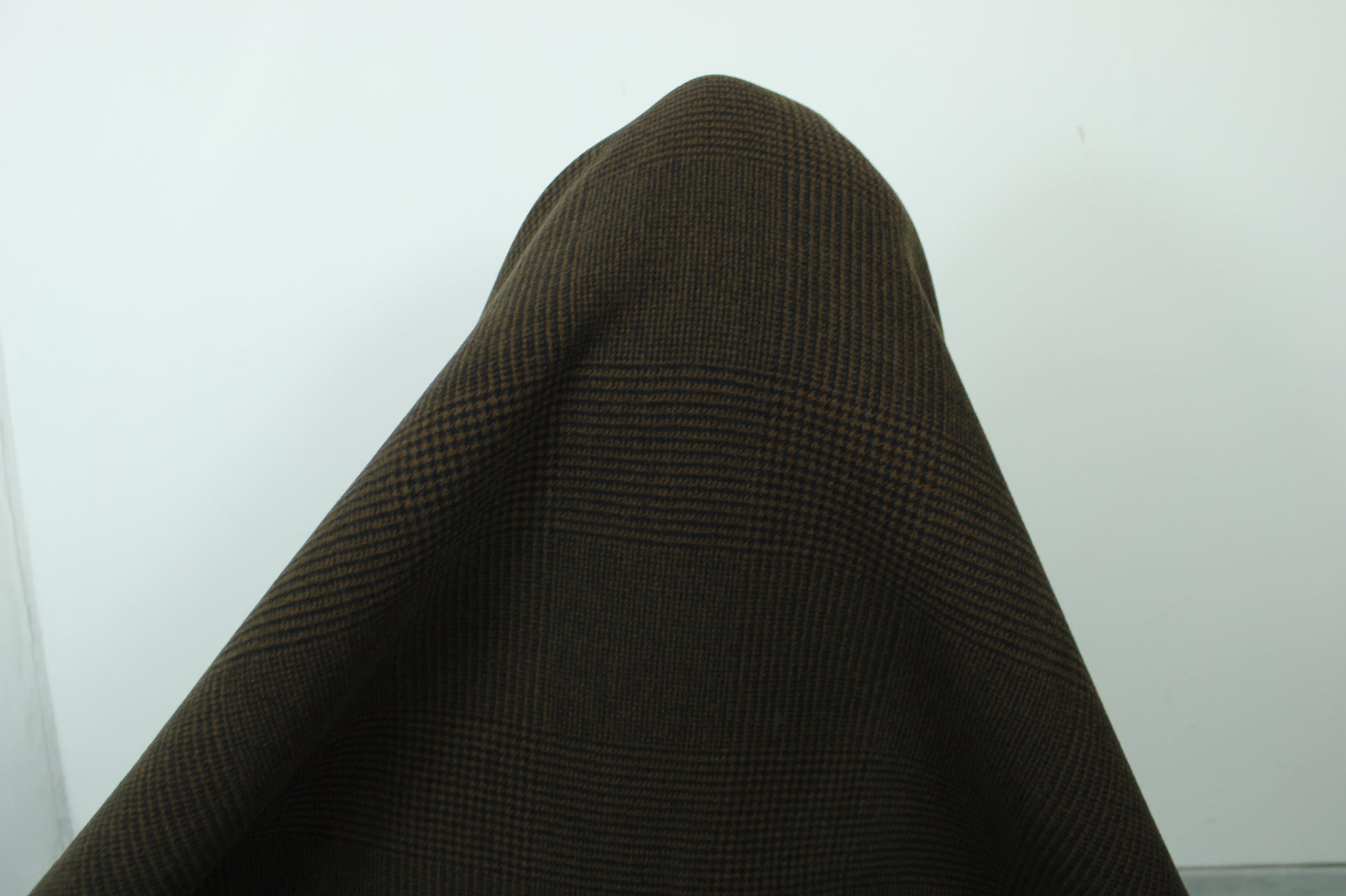 Tissu drap de laine - à carreaux - marron et noir - photo 3/5 | So Tissus
